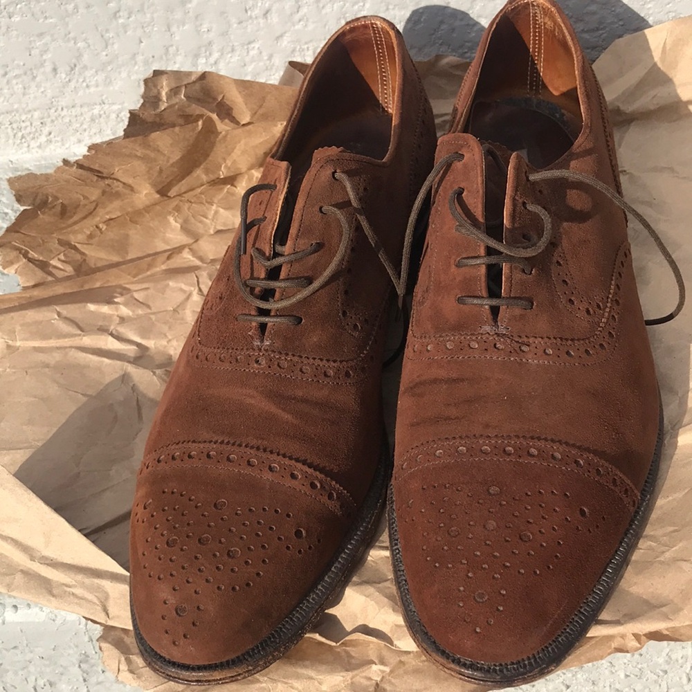 Alan Mcafee of England vintage used suede shoes